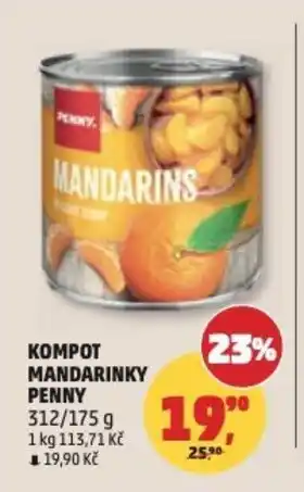 Penny Market Kompot mandarinky Penny nabídka