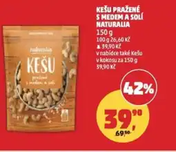 Penny Market Kešu pražené s medem a solí naturalia nabídka