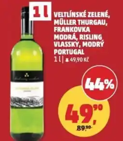 Penny Market Veltlínské zelené, müller thurgau, frankovka modrá, risling vlassky, modrý portugal nabídka