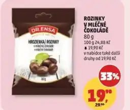 Penny Market DR.ENSA Rozinky v mléčné čokoládě nabídka