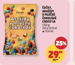 Penny Market Čočky, arašídy v mléčné čokoládě choco'la nabídka