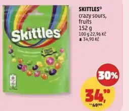 Penny Market Skittles crazy sours, fruits nabídka