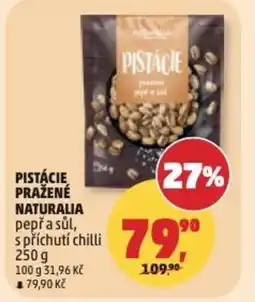 Penny Market Pistácie pražené naturalia pepř a sůl, s příchutí chilli nabídka