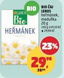 Penny Market Bio čaj leros heřmánek, meduňka nabídka