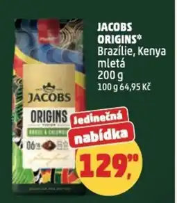 Penny Market JACOBS ORIGINS Brazílie, Kenya mletá nabídka