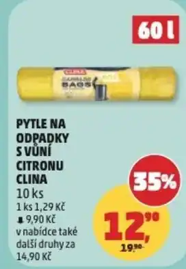 Penny Market Pytle na odpadky s vůní citronu clina nabídka