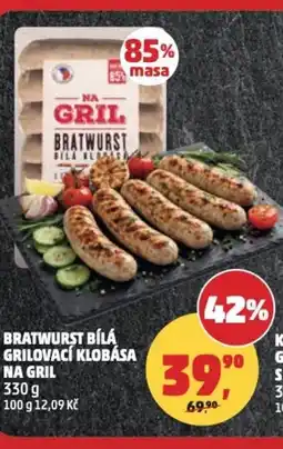 Penny Market Bratwurst bílá grilovací klobása na gril nabídka