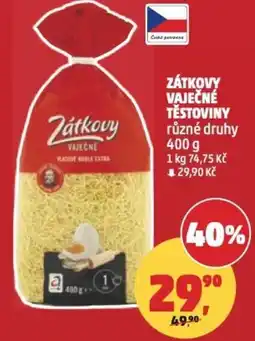 Penny Market Zátkovy vaječné těstoviny nabídka