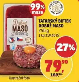 Penny Market Tatarský biftek dobré maso nabídka