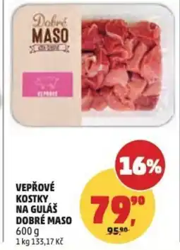 Penny Market Vepřové kostky na guláš dobré maso nabídka