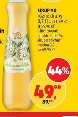 Penny Market SIRUP YO různé druhy nabídka