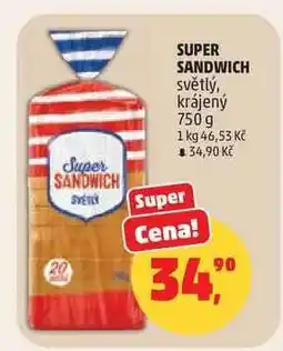 Penny Market Super Sandwich světlý krájený nabídka