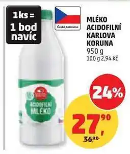 Penny Market MLÉKO ACIDOFILNÍ KARLOVA KORUNA nabídka