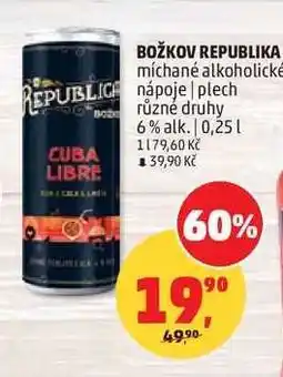Penny Market BOŽKOV REPUBLIKA míchané alkoholické nápoje nabídka
