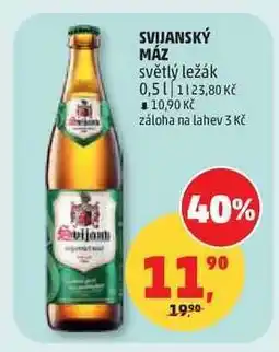 Penny Market Svijanský Máz světlý ležák 0,5 l nabídka