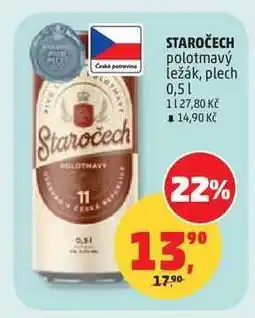 Penny Market Staročech polotmavý ležák, plech 0,5 l nabídka