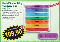 Norma Krabička na léky, výsuvný box typ 28 nabídka
