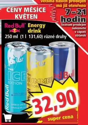 Norma Red Bull energy drink nabídka