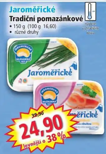 Norma Jaroměřické tradiční pomazánkové nabídka