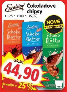 Norma Excelsior čokoládové chipsy nabídka
