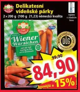 Norma DELIKATESNÍ VÍDEŇSKÉ PÁRKY nabídka