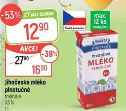 Globus Jihočeské mléko plnotučné nabídka