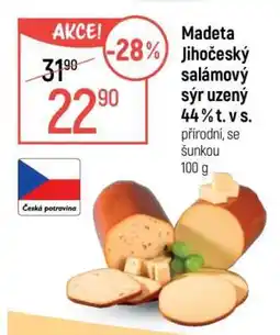 Globus Madeta Jihočeský salámový sýr uzený 44 % t. v s nabídka