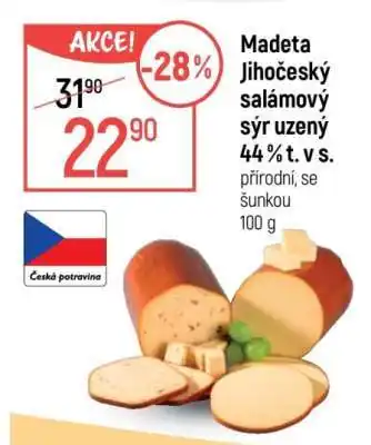 Globus Madeta Jihočeský salámový sýr uzený 44 % t. v s nabídka
