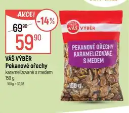 Globus VÁŠ VÝBĚR Pekanové ořechy karamelizované s medem 150 g nabídka