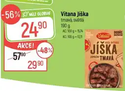 Globus Vitana Jíška tmavá, světlá nabídka