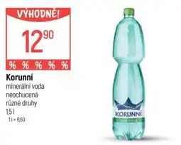Globus Korunní minerální voda nabídka