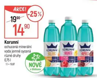 Globus Korunní ochucená minerální voda nabídka