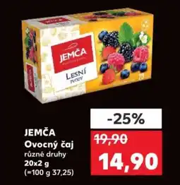 Kaufland JEMČA Ovocný čaj nabídka