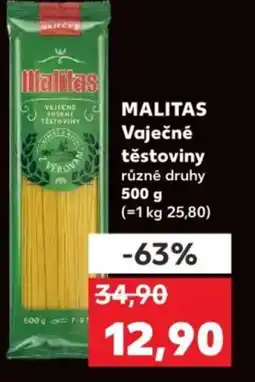 Kaufland MALITAS Vaječné těstoviny nabídka