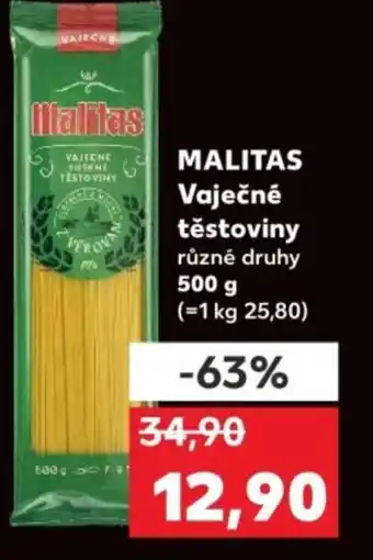 Kaufland MALITAS Vaječné těstoviny nabídka