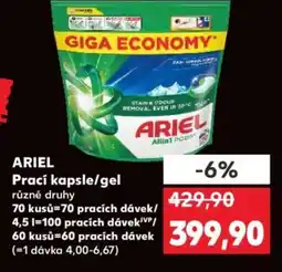 Kaufland ARIEL Prací kapsle/gel nabídka