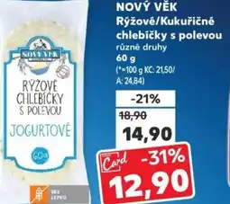 Kaufland NOVÝ VĚK Rýžové/Kukuřičné chlebíčky s polevou nabídka