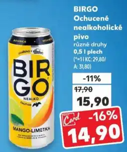 Kaufland BIRGO Ochucené nealkoholické pivo nabídka