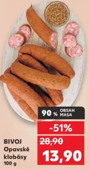 Kaufland BIVOJ Opavské klobásy nabídka