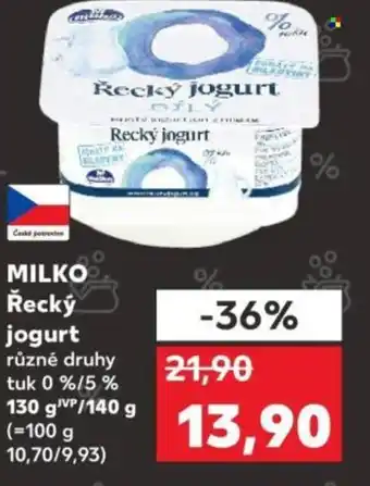 Kaufland MILKO Řecký jogurt nabídka