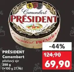 Kaufland PRÉSIDENT Camembert plísňový sýr nabídka