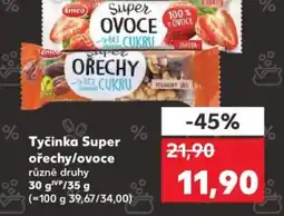 Kaufland Tyčinka Super ořechy/ovoce nabídka