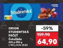 Kaufland ORION STUDENTSKÁ PEČEŤ Čokoláda nabídka