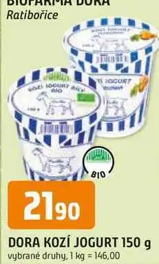 Trefa BIO DORA KOZÍ JOGURT nabídka