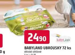 Trefa BABYLAND UBROUSKY 72 ks dětské vlhčené nabídka