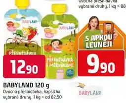 Trefa BABYLAND 120 g Ovocná přesnídávka, kapsička vybrané druhy nabídka