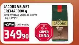 Trefa JACOBS VELVET CREMA 1000 g káva zrnková nabídka