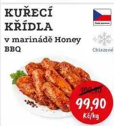 RABBIT řeznictví KUŘECÍ KŘÍDLA v marinádě Honey BBQ Chlazené nabídka