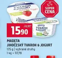 Terno MADETA JIHOČESKÝ TVAROH & JOGURT 135 g vybrané druhy nabídka