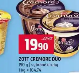 Terno ZOTT CREMORE DUO 190 g vybrané druhy nabídka